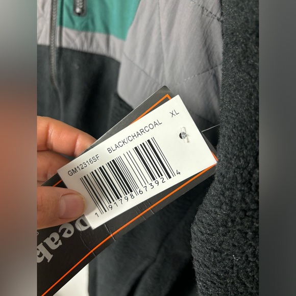 Grays Peak Outdoors Taupe Fleece Hooded Colorblock Jacket Men’s Size XL NEW - Picture 3 of 13